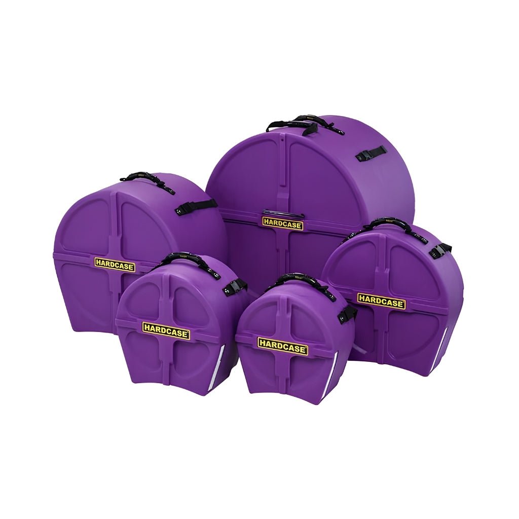 Hardcase Lined Purple Set - 10, 12, 16, 22 + 14s Drum Cases &amp; Bags Sky Music