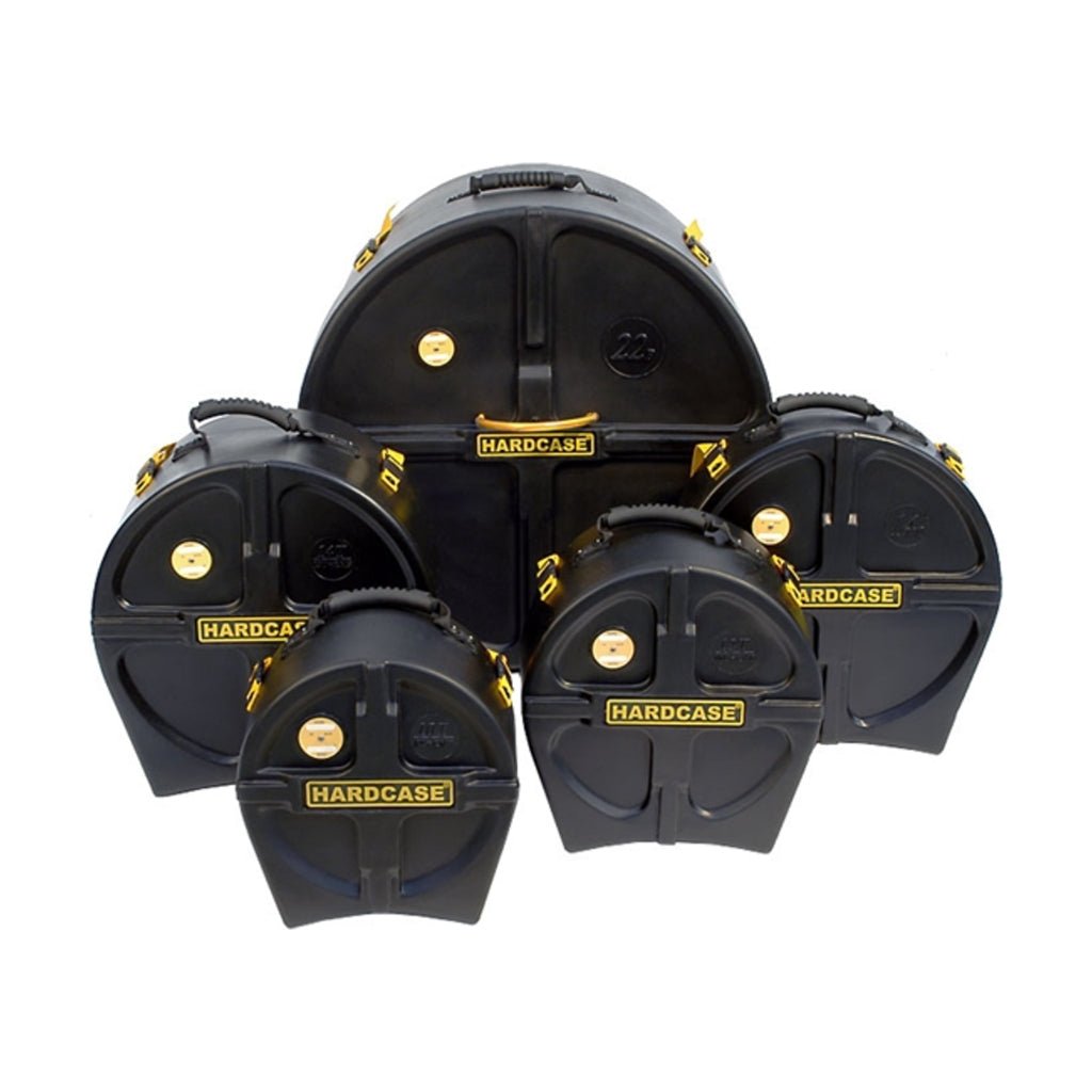 Hardcase Standard Black Set - 10, 12, 14, 22 + 14s Drum Bags &amp; Cases Sky Music