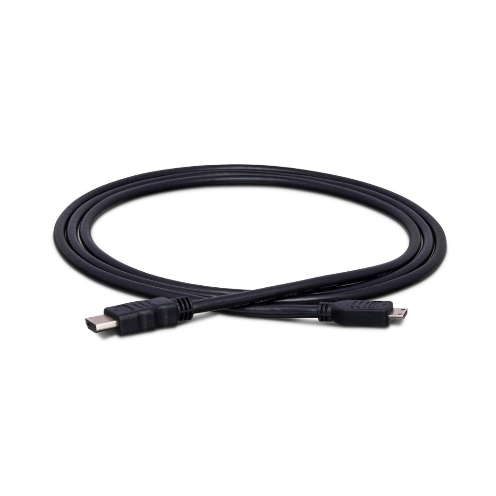 Hosa Technology - HDMI to HDMI Mini - High Speed HDMI Cable with Ethernet Cable 10ft