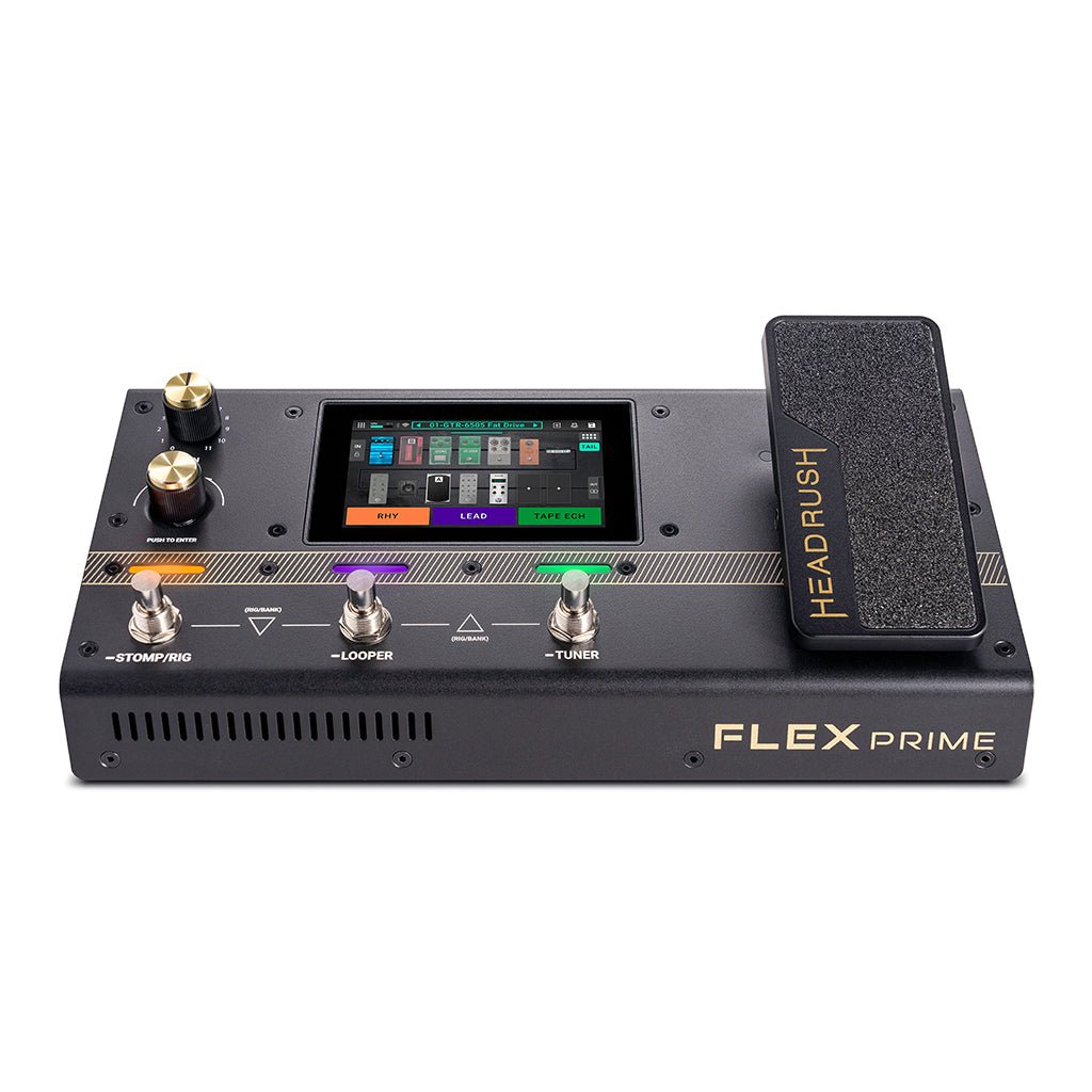 HeadRush Flex Prime Compact FX Pedalboard 4" Touchscreen with WiFi and Bluetooth Effects Pedals Sky Music