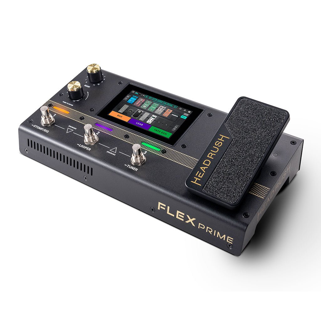 HeadRush Flex Prime Compact FX Pedalboard 4" Touchscreen with WiFi and Bluetooth Effects Pedals Sky Music