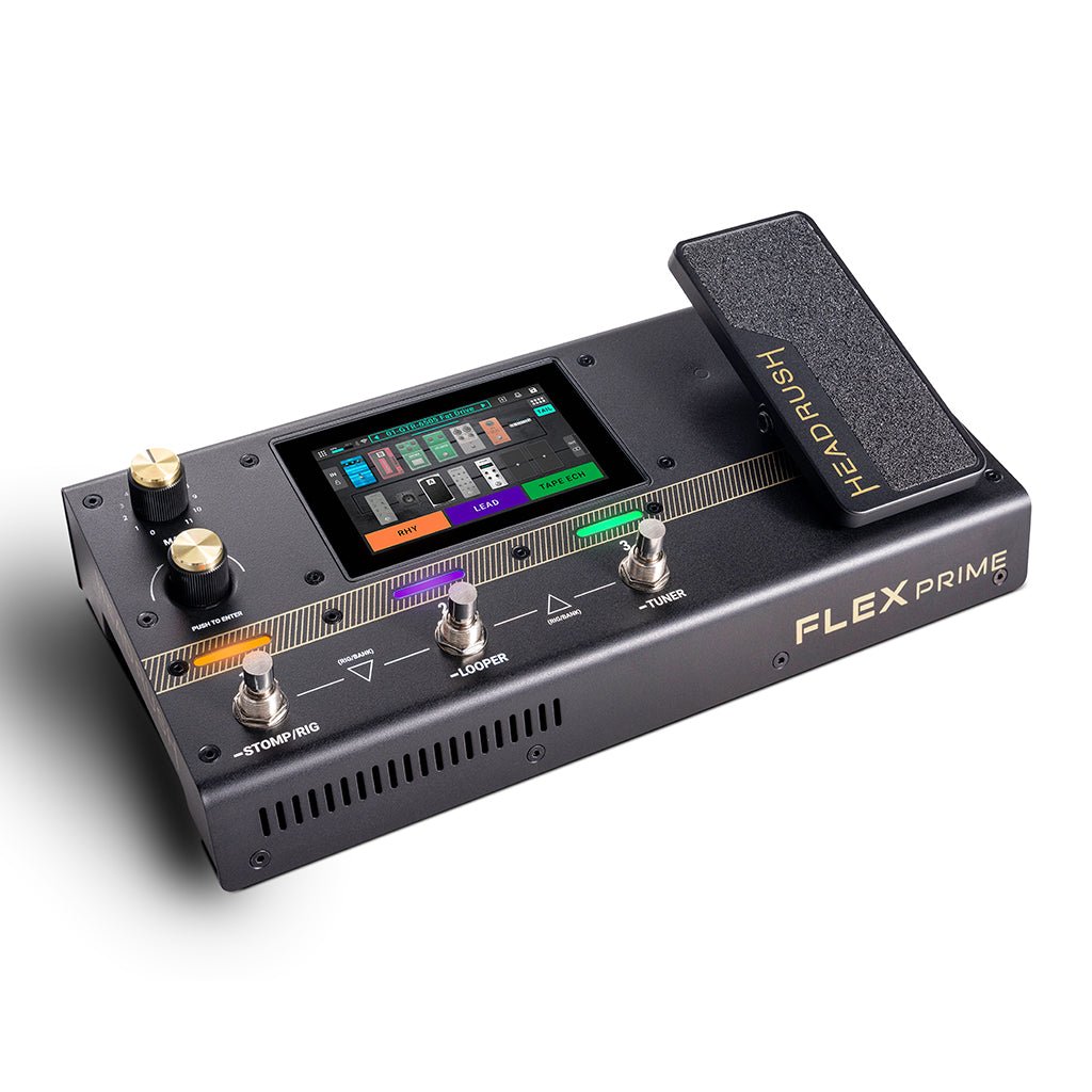 HeadRush Flex Prime Compact FX Pedalboard 4" Touchscreen with WiFi and Bluetooth Effects Pedals Sky Music