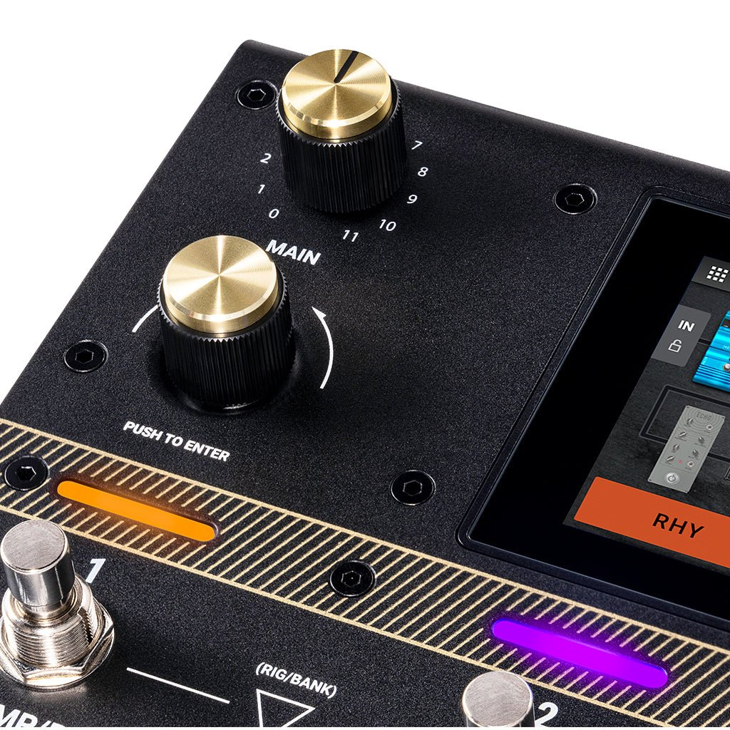 HeadRush Flex Prime Compact FX Pedalboard 4" Touchscreen with WiFi and Bluetooth Effects Pedals Sky Music