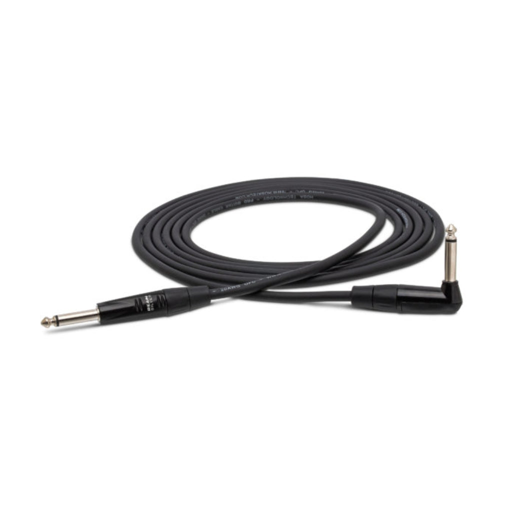 Hosa Technology - REAN Straight to Right-Angle - Pro Guitar Cable 10ft