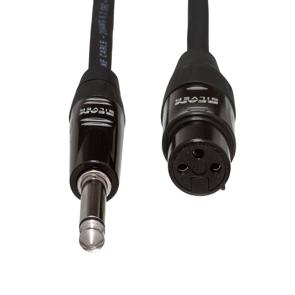 Hosa Technology - REAN Hi-Z Female XLR3F to Male 1/4'' - Microphone Cable 10ft