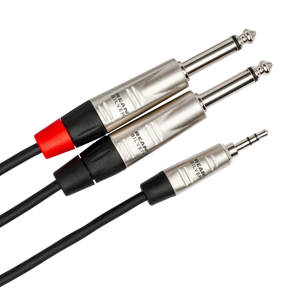 Hosa Technology - REAN 3.5 mm TRS to Dual 1/4 in TS - Pro Stereo Breakout Cable 6ft