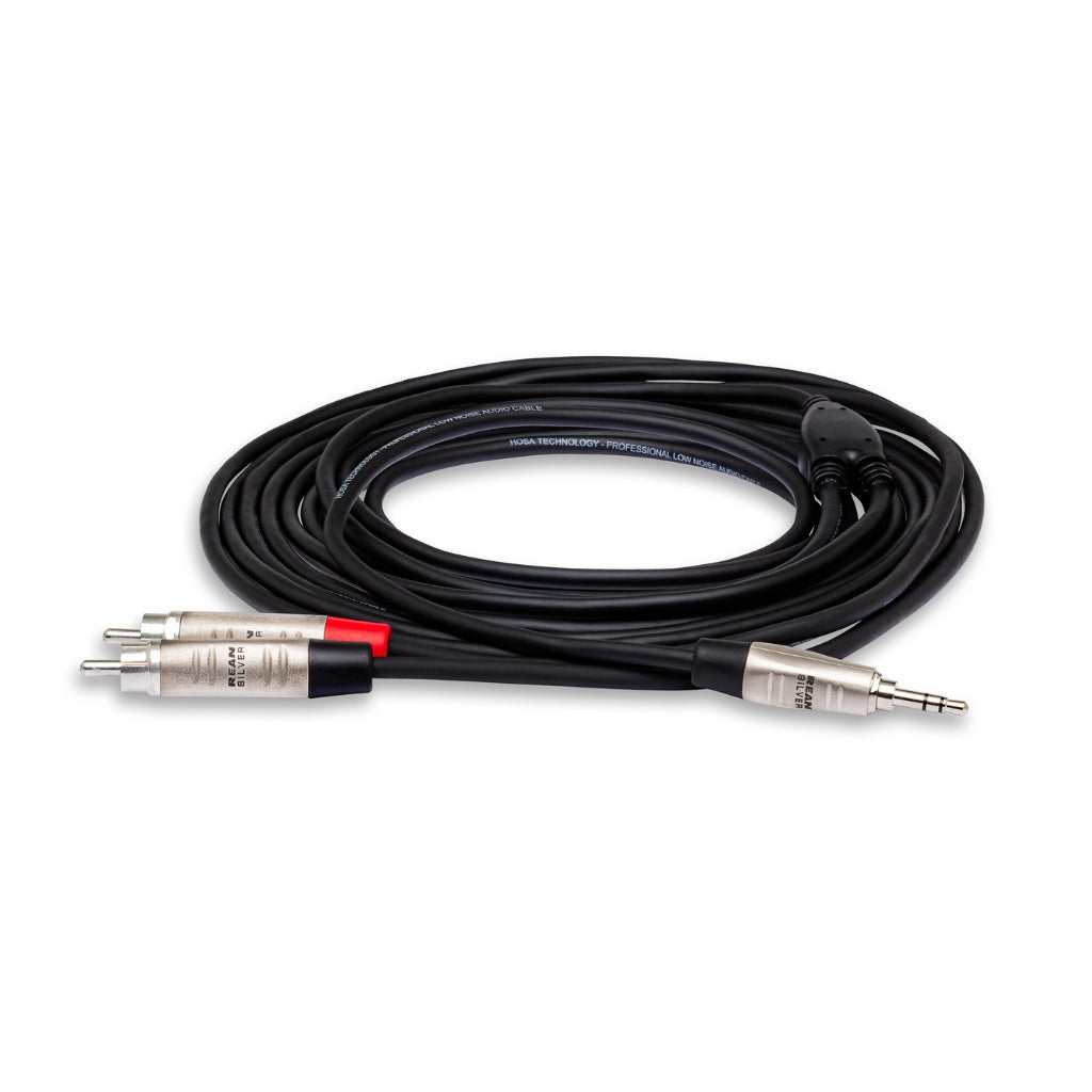 Hosa Technology - REAN 3.5 mm TRS to Dual RCA - Pro Stereo Breakout Cable 10ft