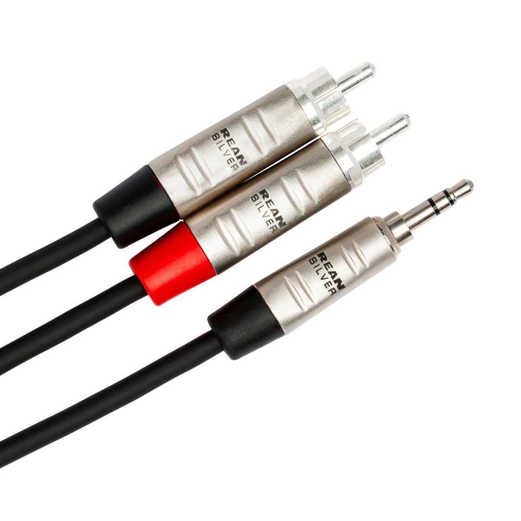 Hosa Technology - REAN 3.5 mm TRS to Dual RCA - Pro Stereo Breakout Cable 10ft