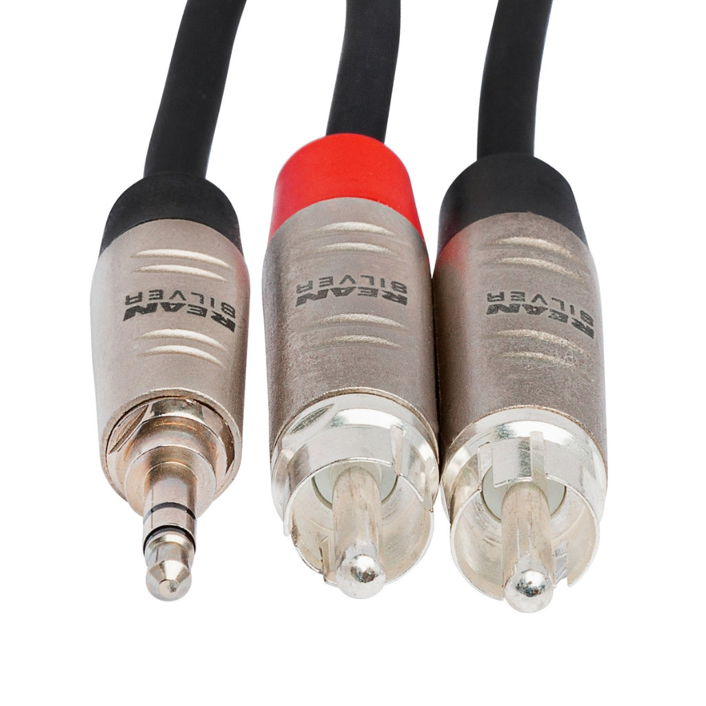 Hosa Technology - REAN 3.5 mm TRS to Dual RCA - Pro Stereo Breakout Cable 10ft