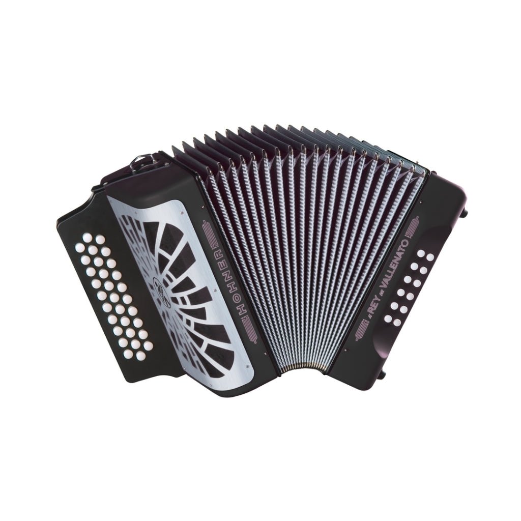 Hohner el Rey del Vallenato Button Accordion - Black/Bb Eb Ab Brass and Woodwind Instruments Other Sky Music