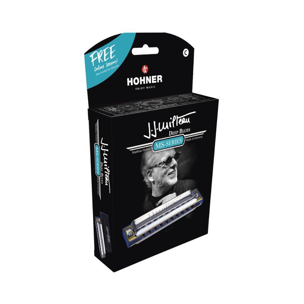 Hohner Jean Jacques Milteau Deep Blues Harmonica - C Major, Trans Blue Harmonicas Sky Music