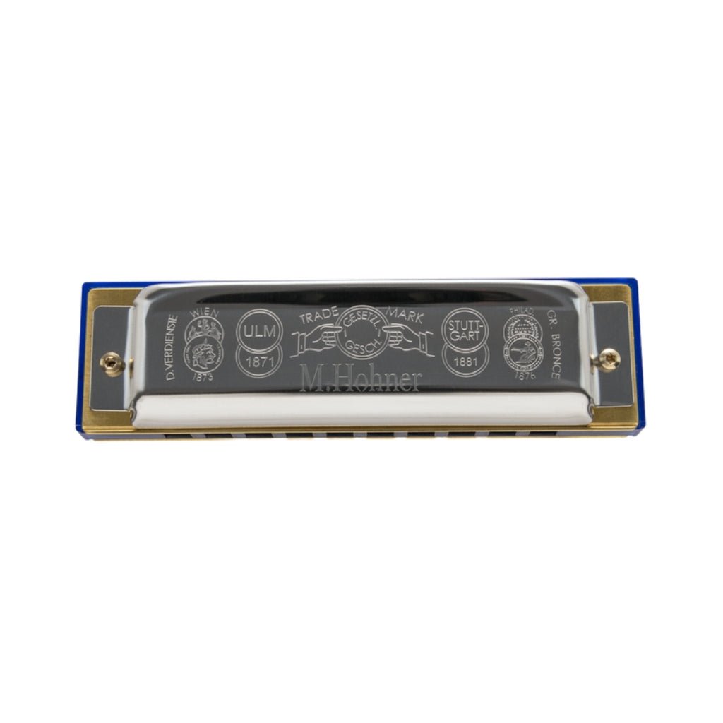 Hohner Jean Jacques Milteau Deep Blues Harmonica - F Major, Trans Blue Harmonicas Sky Music