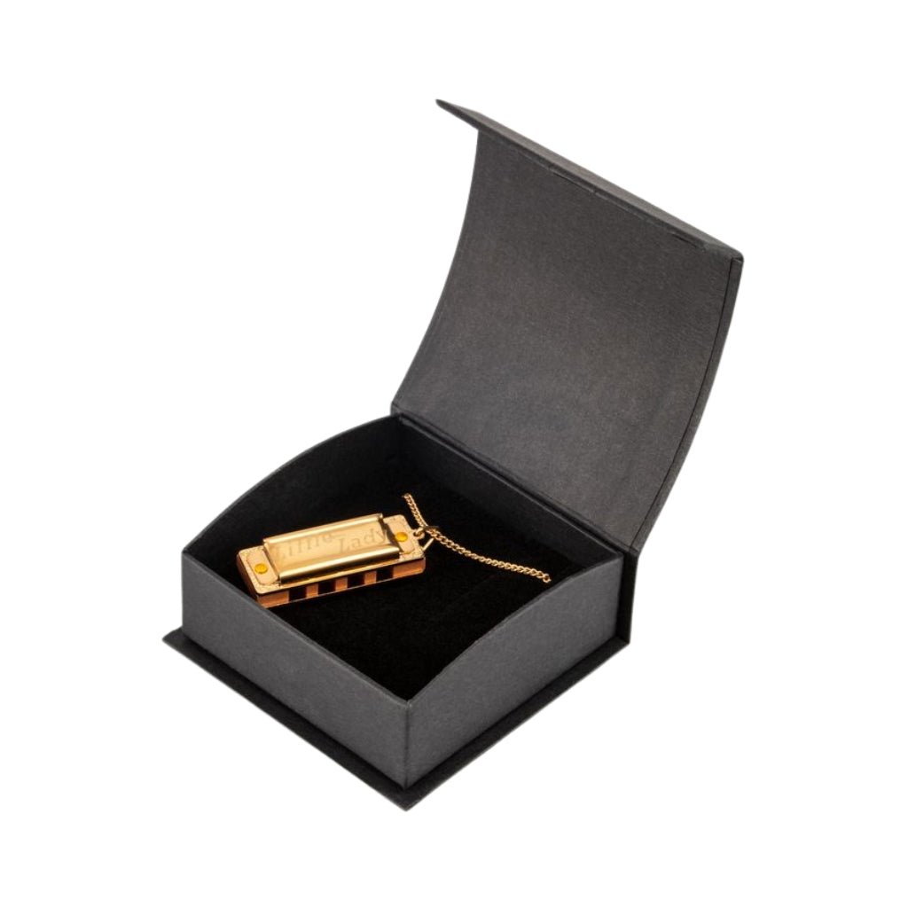 Hohner Little Lady Gold Plated Harmonica w/Necklace Harmonicas Sky Music