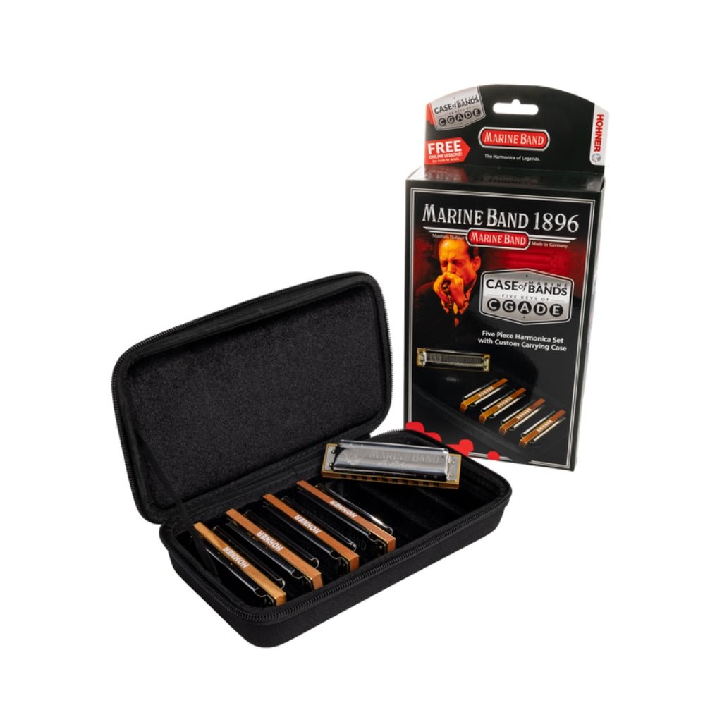 Hohner Marine Band 1896 Harmonica 5 Pack - C-D-E-G-A Major Harmonicas Sky Music