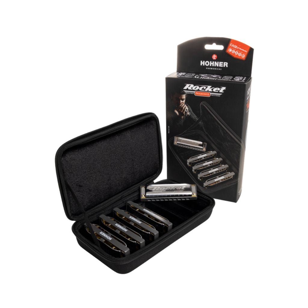 Hohner Rocket 5-Pack Harmonica - C G A D B Flat Major Harmonicas Sky Music