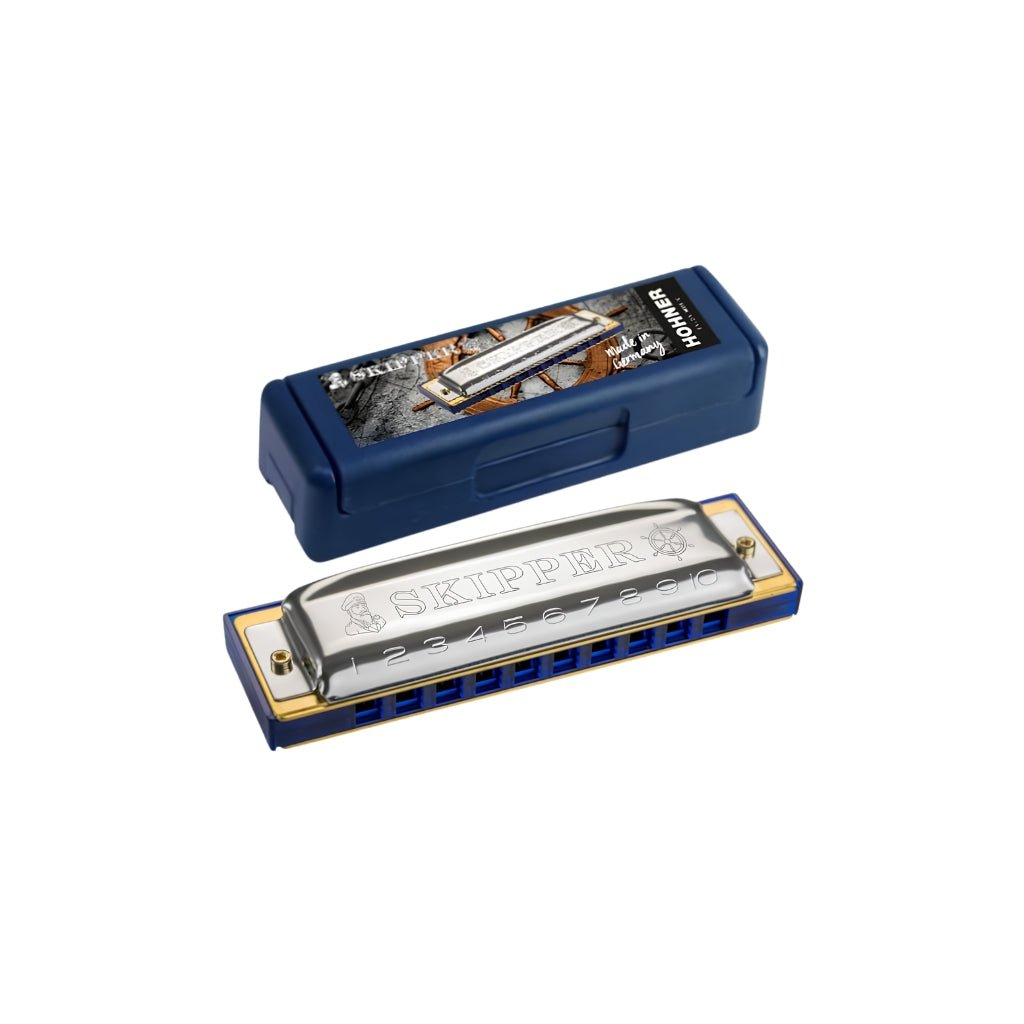 Hohner Skipper Harmonica Display - 10 Pieces Each w/Case Harmonicas Sky Music