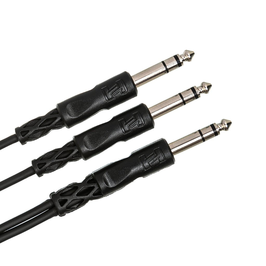 Hosa Technology 1/4 in TRS to Dual 1/4 in TRS Y Cable 3ft Cables Sky Music