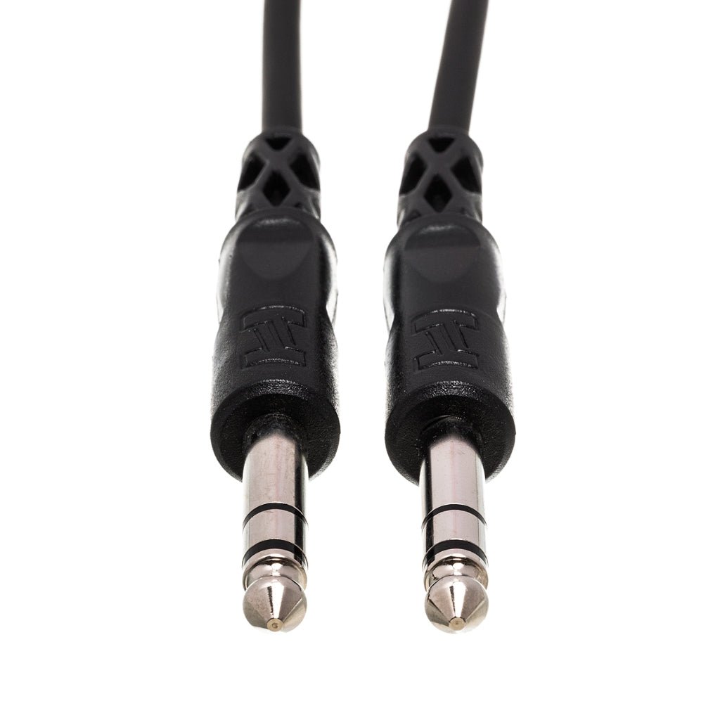 Hosa Technology 1/4 in TRS to Right-Angle 1/4 in TRS Balanced Interconnect Cable 15ft Cables Sky Music
