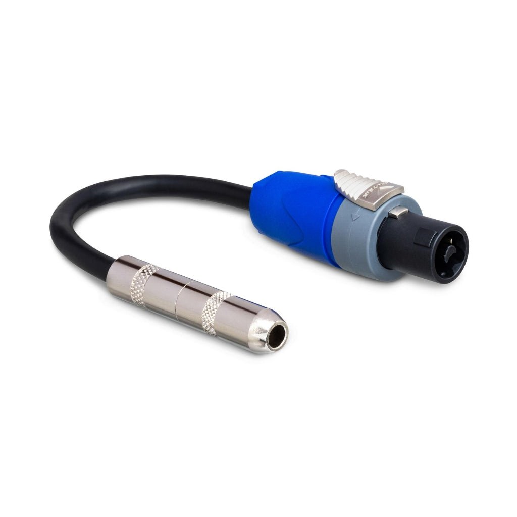 Hosa Technology 1/4 in TS to Neutrik speakON Speaker Adapter 6in Cables Sky Music