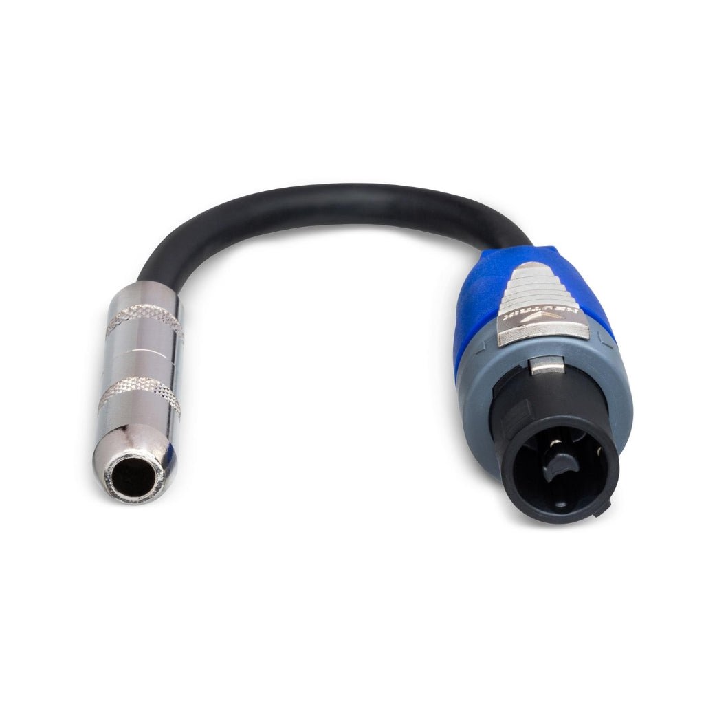 Hosa Technology 1/4 in TS to Neutrik speakON Speaker Adapter 6in Cables Sky Music