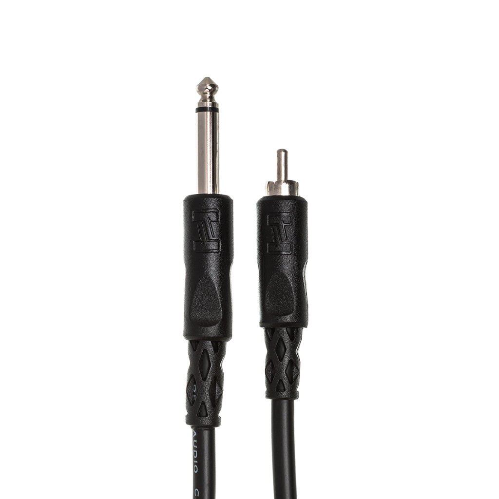 Hosa Technology 1/4 in TS to RCA Unbalanced Interconnect Cable 10ft Cables Sky Music