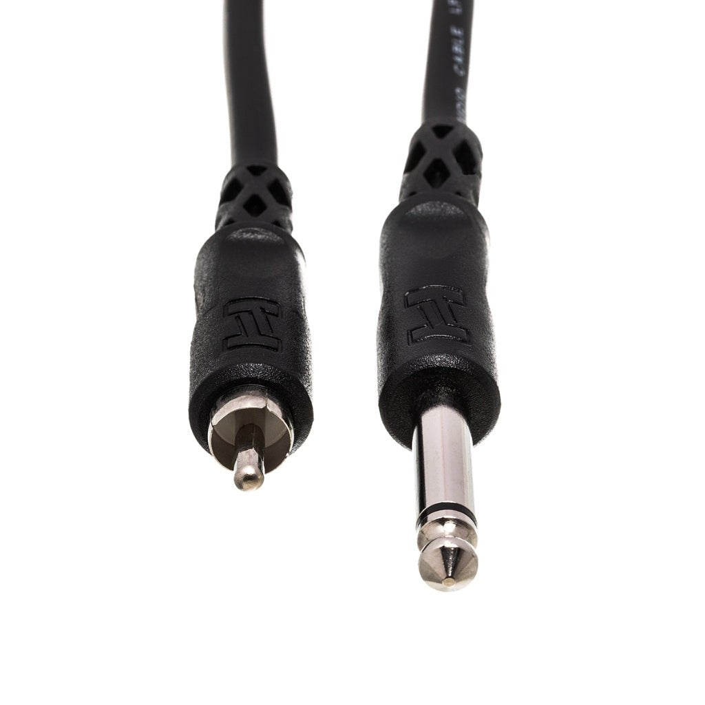 Hosa Technology 1/4 in TS to RCA Unbalanced Interconnect Cable 15ft Cables Sky Music