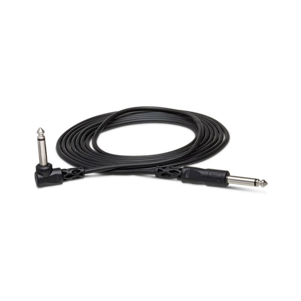 Hosa Technology 1/4 in TS to Right Angle 1/4 in TS Unbalanced Interconnect Cable Cables Sky Music