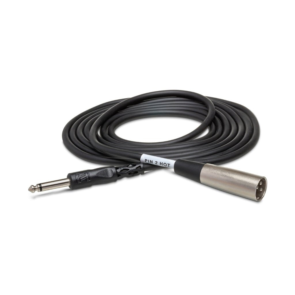 Hosa Technology 1/4 in TS to XLR3M Unbalanced Interconnect Cable 20ft Cables Sky Music