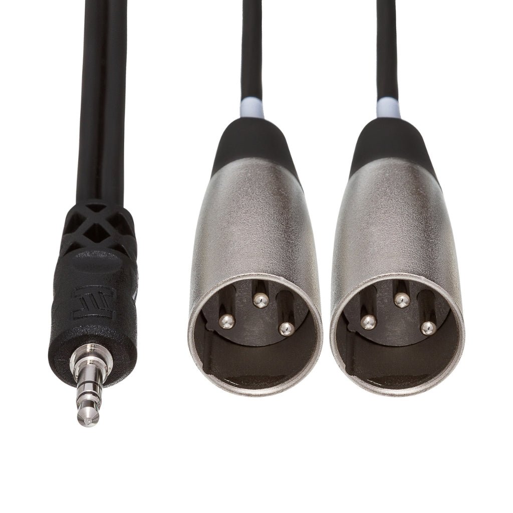 Hosa Technology 3.5 mm TRS to Dual XLR3M Stereo Breakout Cable 2m Cables Sky Music