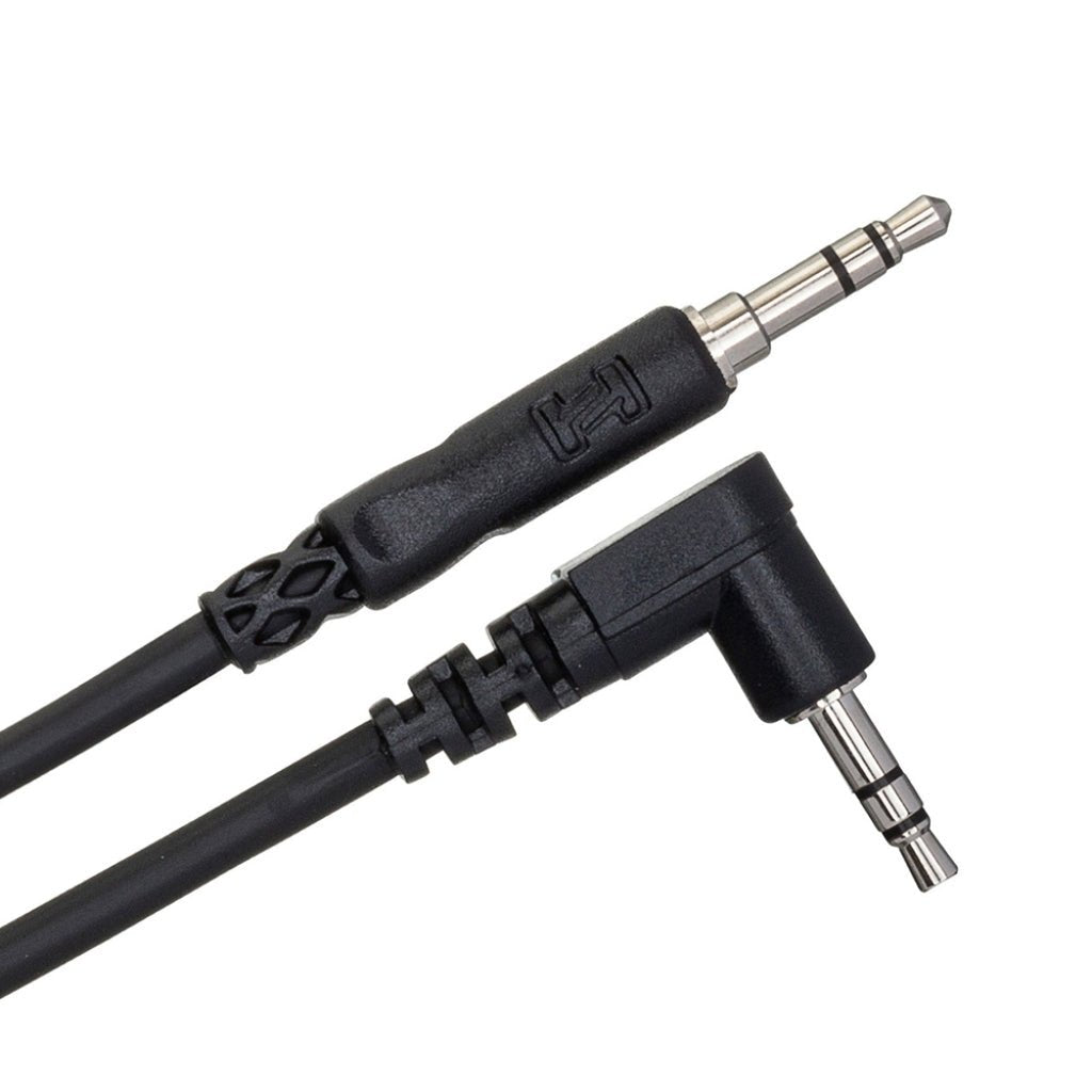Hosa Technology 3.5mm TRS to Right-Angle 3.5mm TRS Stereo Interconnect 3ft Cables Sky Music