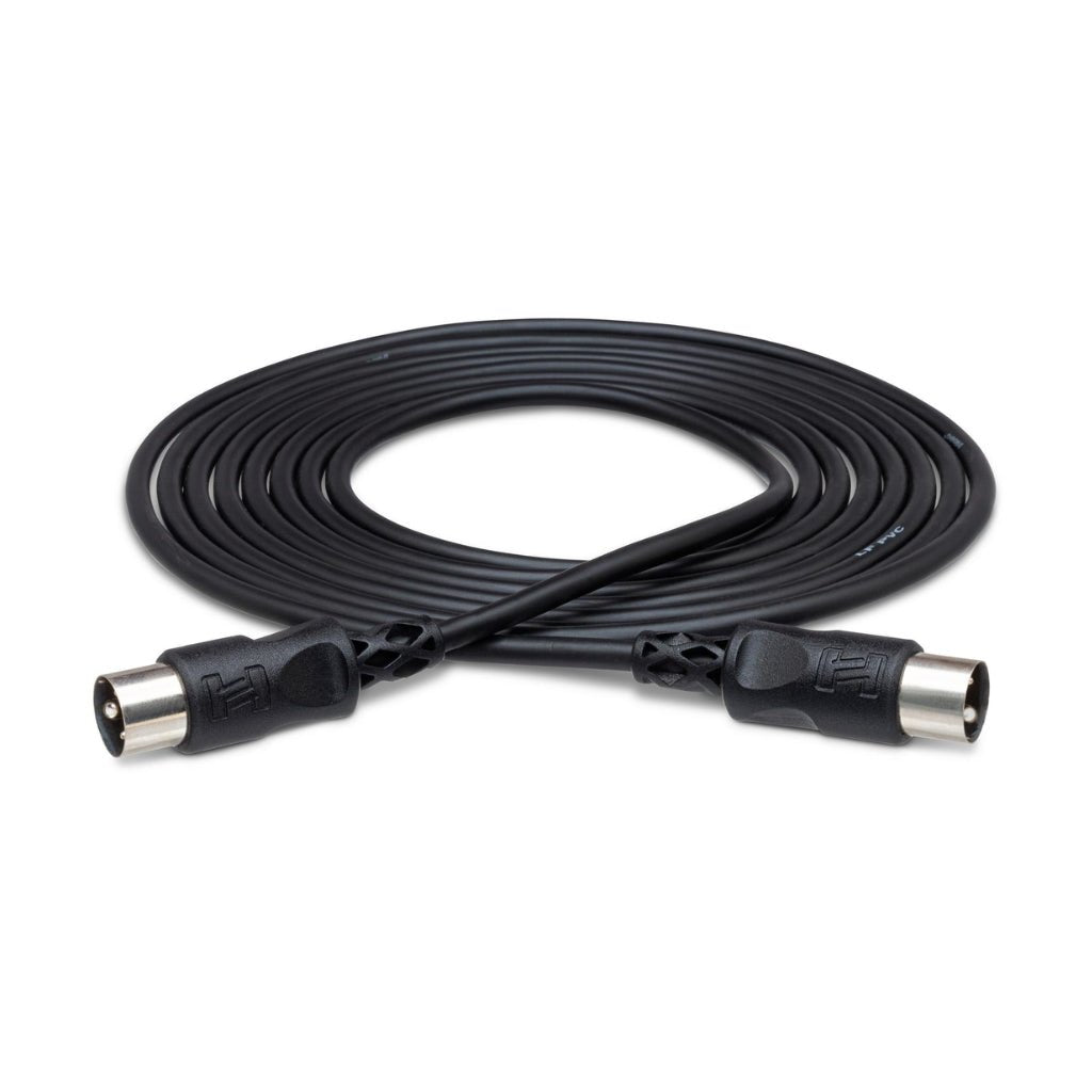 Hosa Technology 5-pin DIN to Same MIDI Cable 25ft Black Cables Sky Music