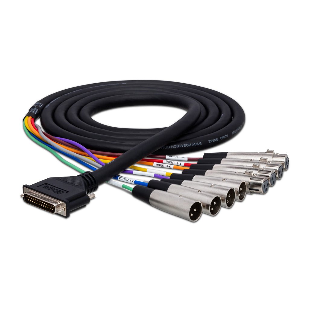Hosa Technology AES/EBU Snake DB25Y - XLR3Mf 5 Cables Sky Music