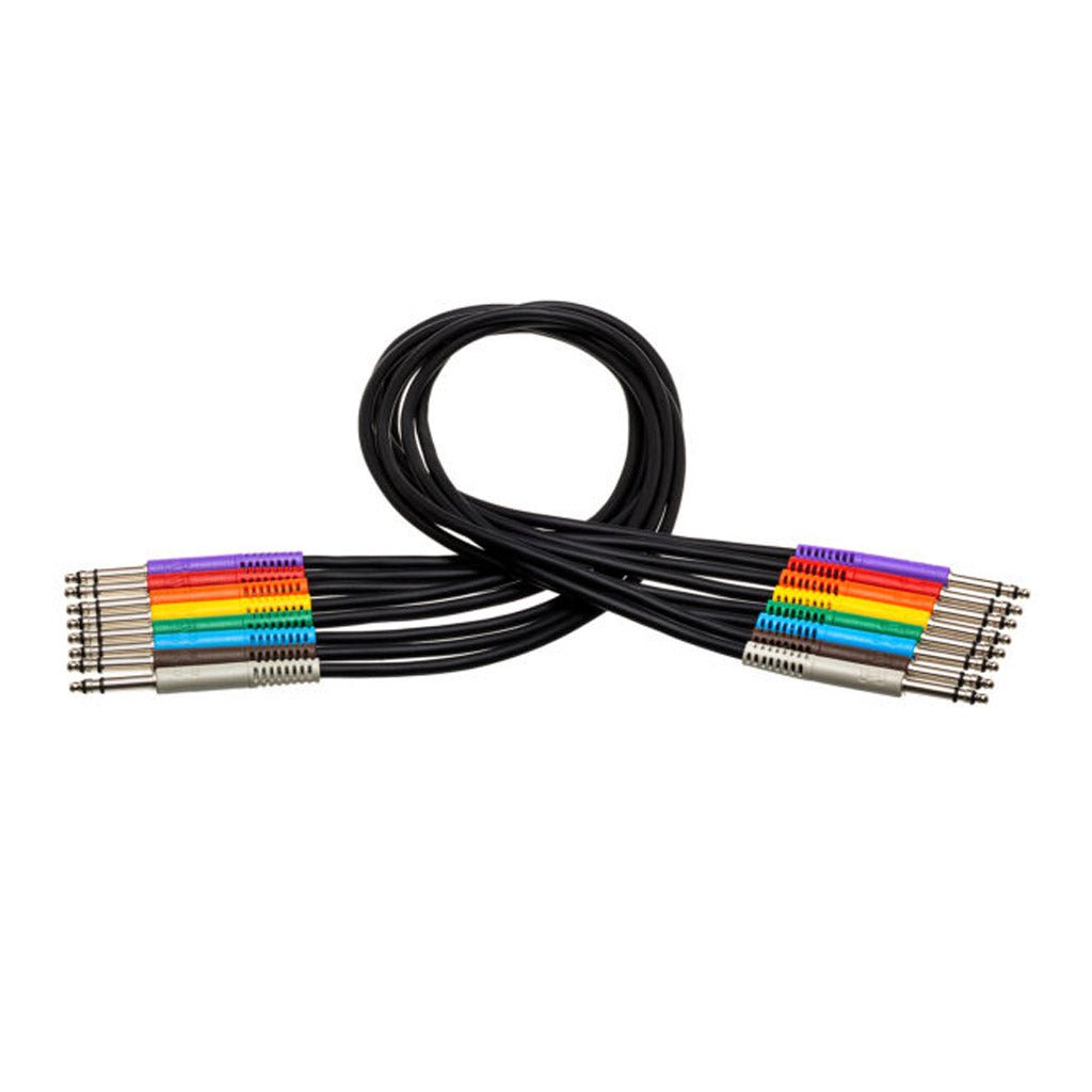 Hosa Technology Bal Patch Cbls Tt TRS-Same 1Ft Cables Sky Music
