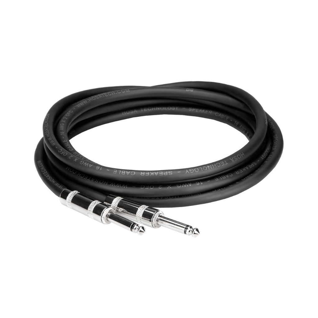 Hosa Technology Black Zip 1/4 in TS to Same Speaker Cable 3ft Cables Sky Music