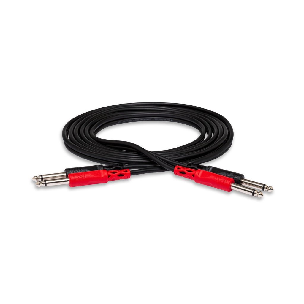 Hosa Technology Dual 1/4 in TS to Same Stereo Interconnect Cable 4m Cables Sky Music