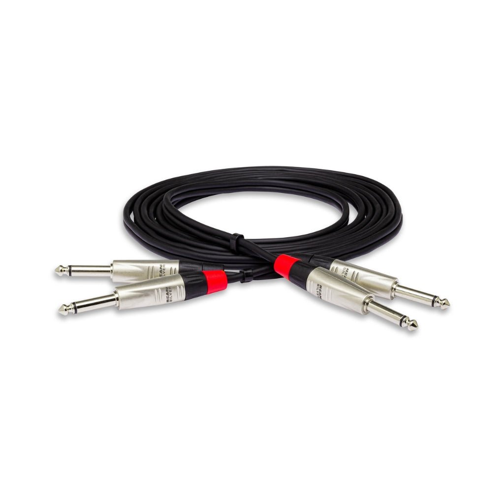 Hosa Technology Dual REAN 1/4 in TS to Same Pro Stereo Interconnect Cable 3ft Cables Sky Music