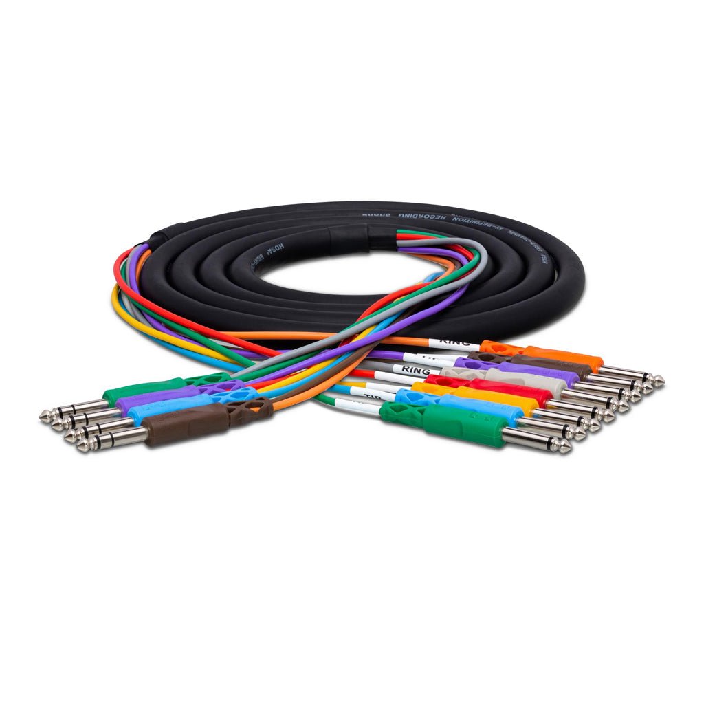 Hosa Technology Ins Snake 1/4 TRS-Dual 1 Cables Sky Music