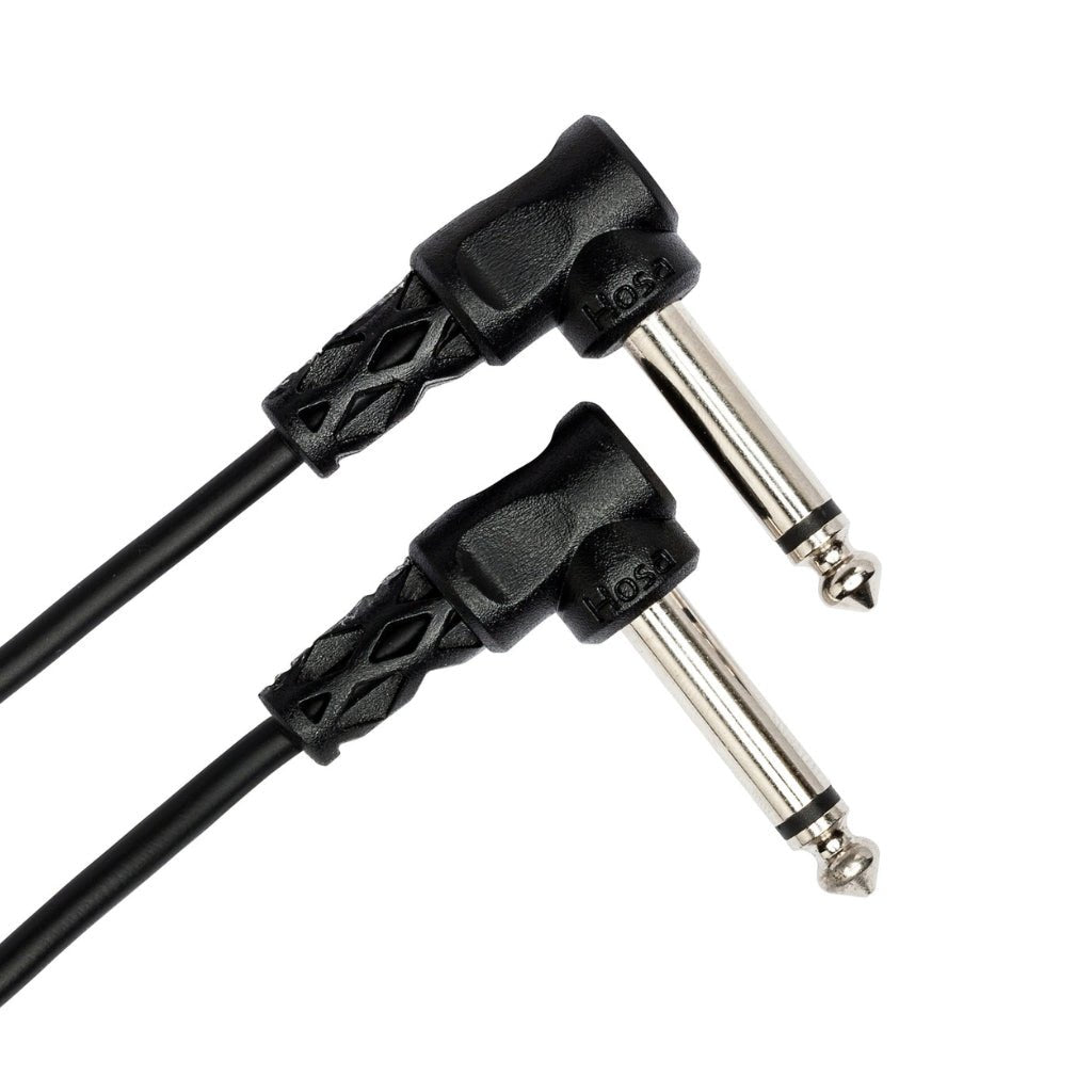 Hosa Technology Molded Right-Angle to Same Guitar Patch Cable 6 in 6 pc Cables Sky Music