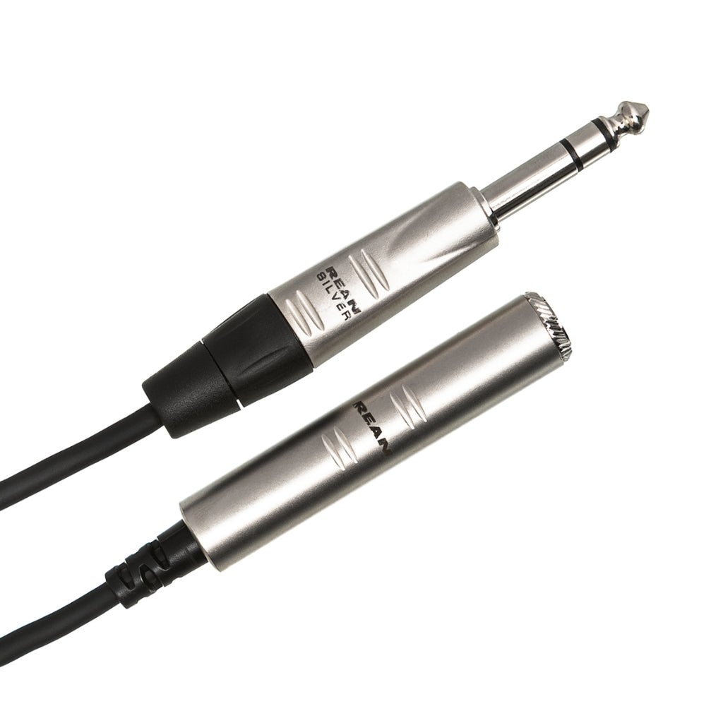 Hosa Technology REAN 1/4 in TRS to 1/4 in TRS Pro Headphone Extension Cable 5ft Cables Sky Music
