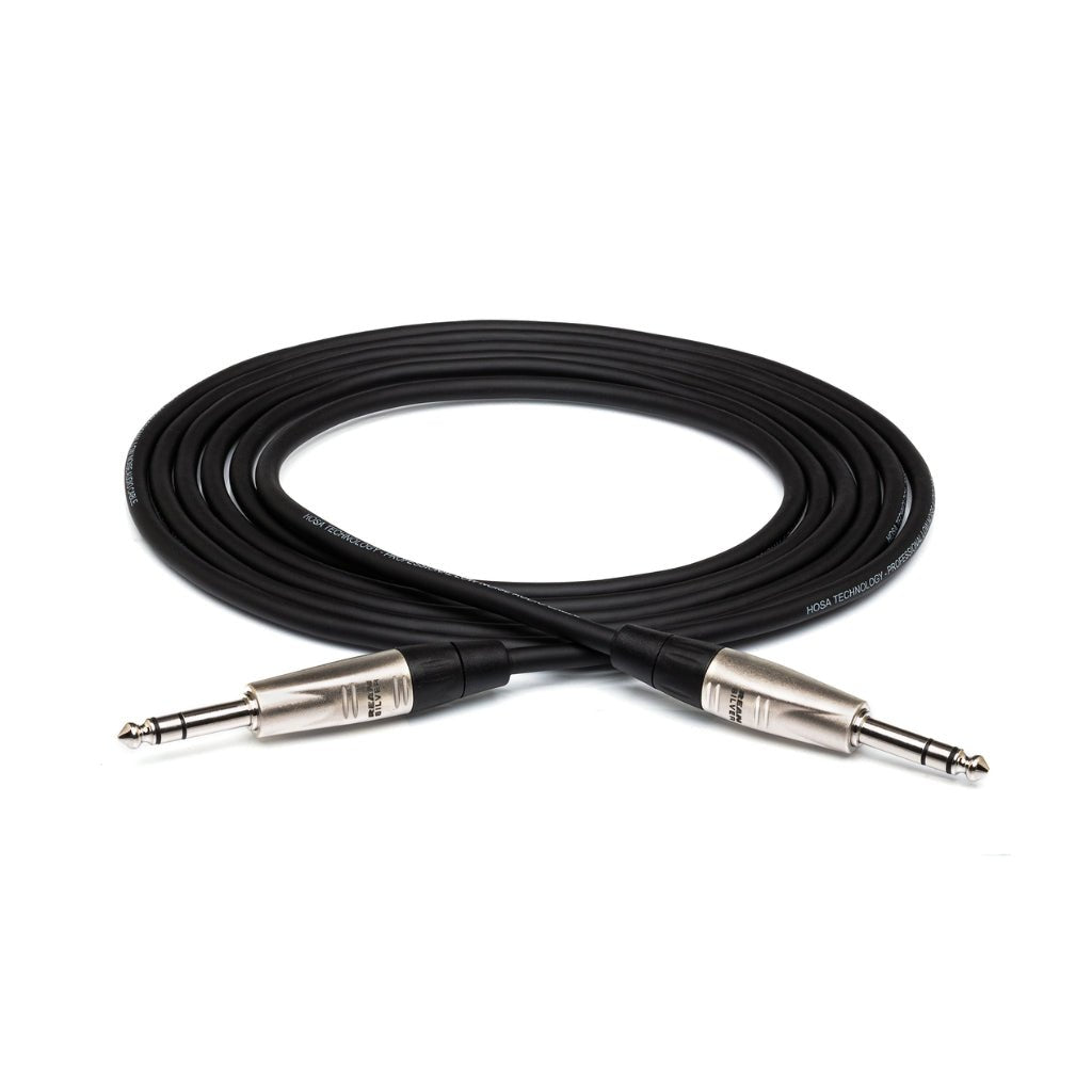 Hosa Technology REAN 1/4 in TRS to Same Pro Balanced Interconnect Cable 1.5ft Cables Sky Music