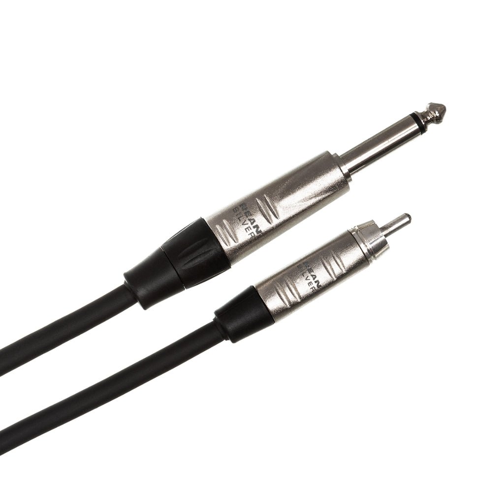 Hosa Technology REAN 1/4 in TS to RCA Pro Unbalanced Interconnect Cable 5ft Cables Sky Music