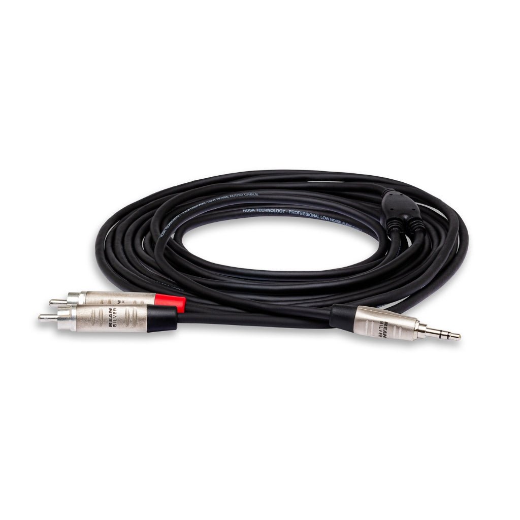 Hosa Technology REAN 3.5 mm TRS to Dual RCA Pro Stereo Breakout Cable 10ft Cables Sky Music