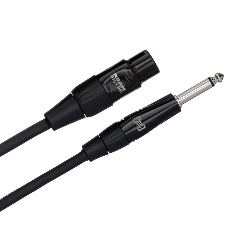 Hosa Technology REAN Hi-Z Female XLR3F to Male 1/4'' Microphone Cable 10ft Cables Sky Music