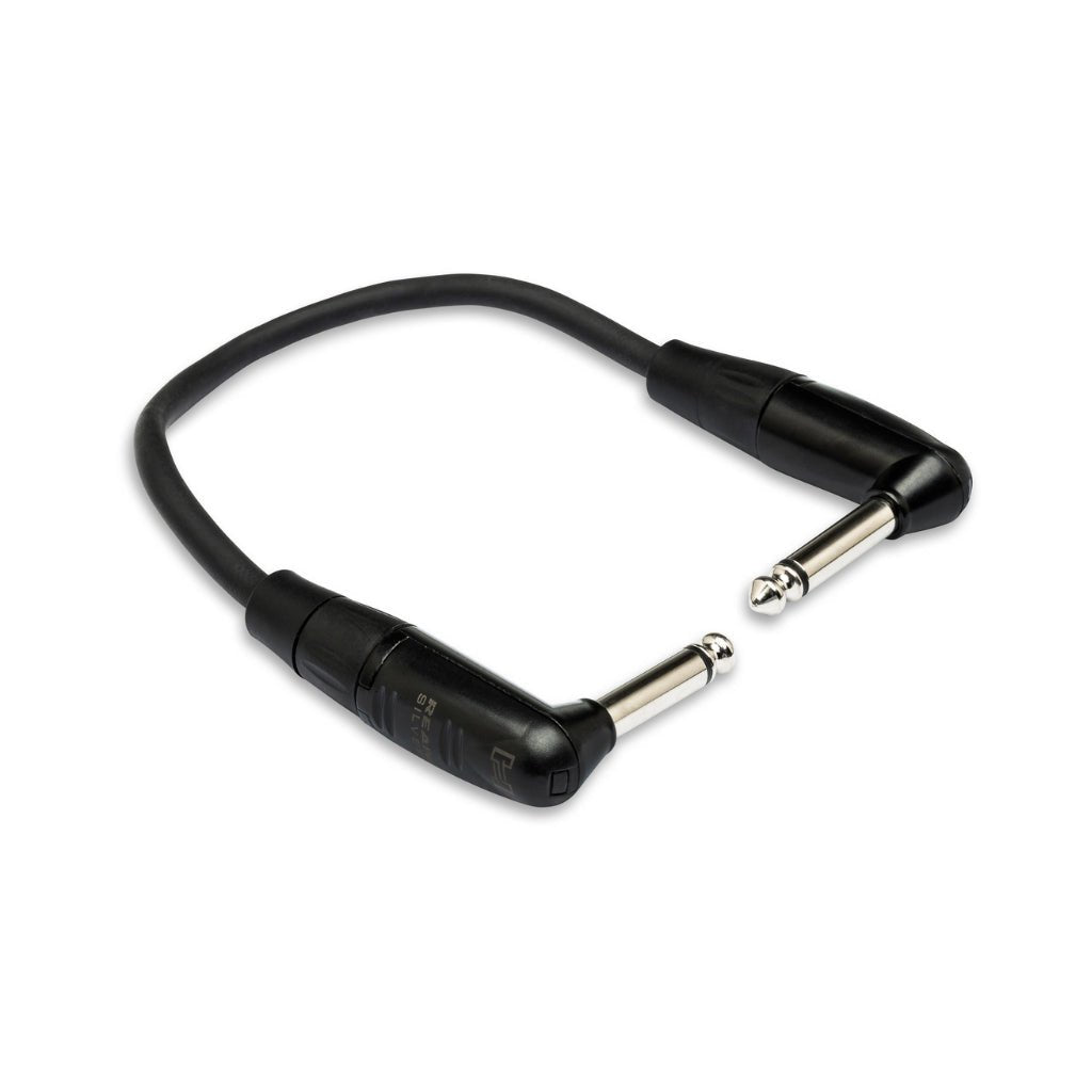Hosa Technology REAN Right-angle to Same Pro Guitar Patch Cable 18" Cables Sky Music