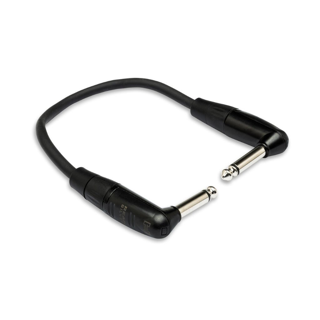 Hosa Technology REAN Right-angle to Same Pro Guitar Patch Cable 6" Cables Sky Music