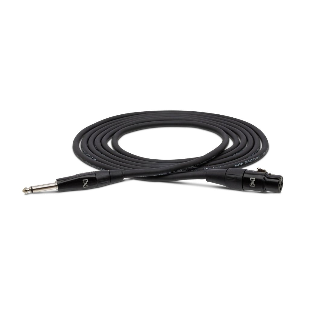 Hosa Technology REAN XLR3F to 1/4 in TS Pro Microphone Cable 5ft Cables Sky Music