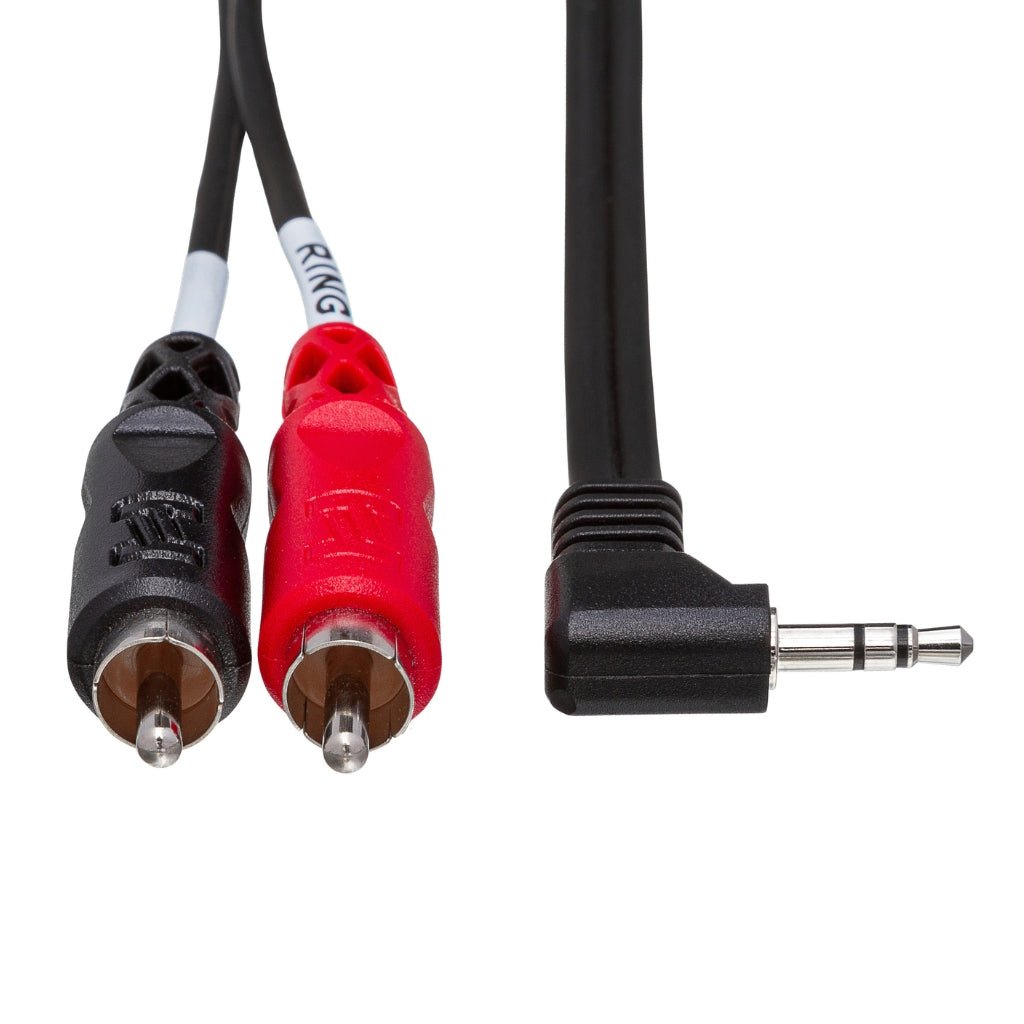 Hosa Technology Right angle 3.5mm TRS to Dual RCA Stereo Breakout Cable 6ft Cables Sky Music