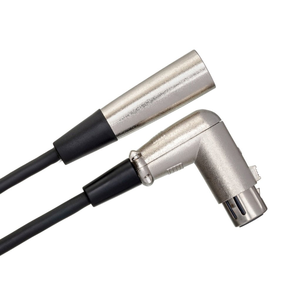 Hosa Technology Right-angle XLR3F to XLR3M Balanced Interconnect Cable 25ft Cables Sky Music