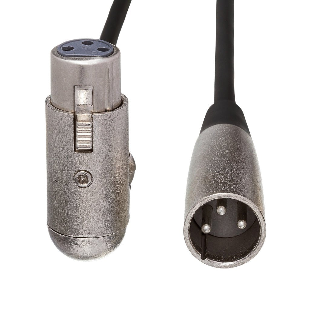 Hosa Technology Right-angle XLR3F to XLR3M Balanced Interconnect Cable 25ft Cables Sky Music