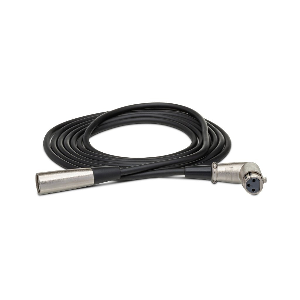Hosa Technology Right-angle XLR3F to XLR3M Balanced Interconnect Cable 3ft Cables Sky Music